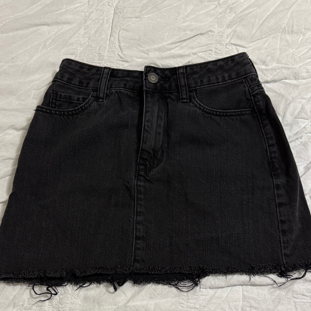 Black Hollister Denim Skirt
